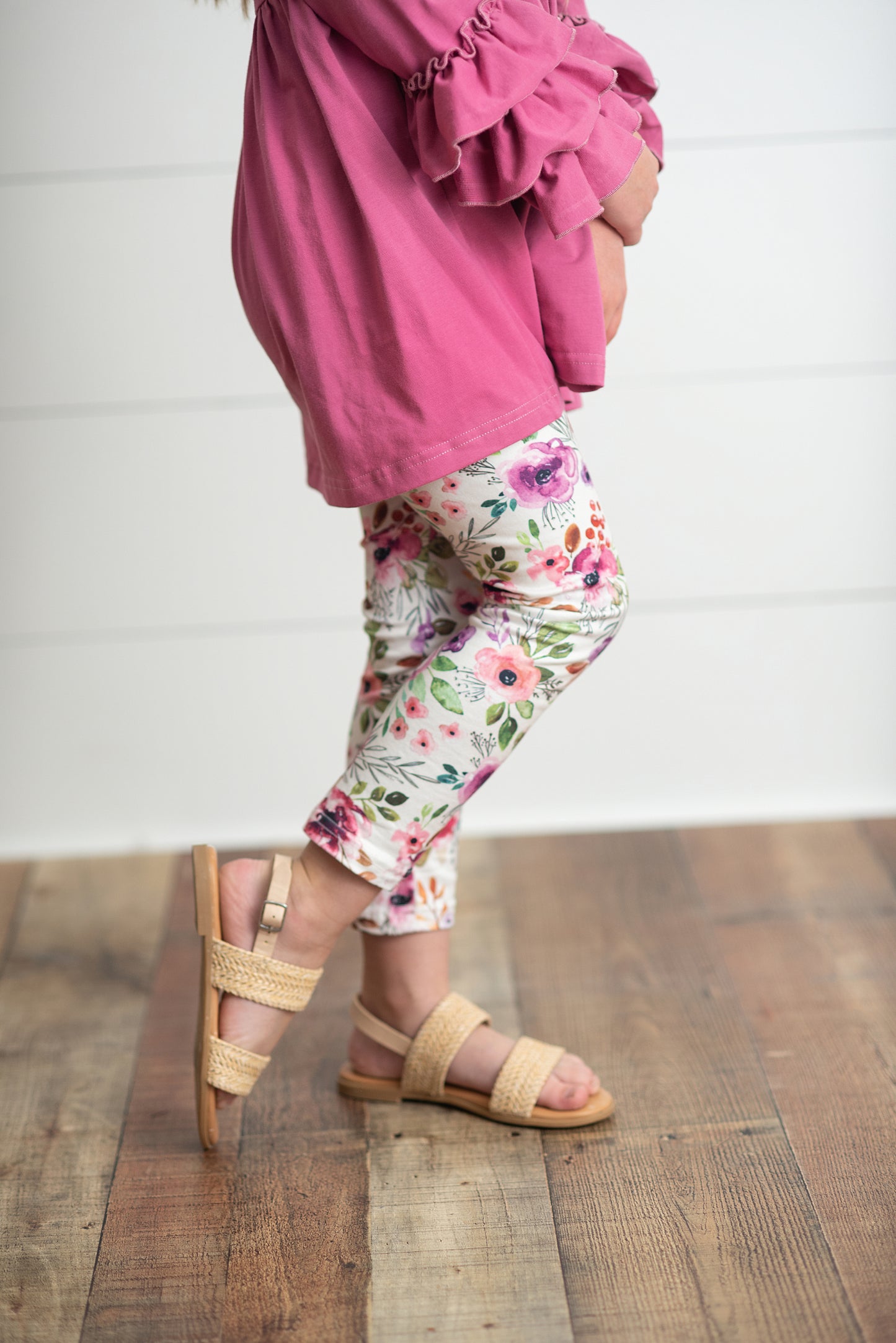 Floral 3 Ruffles Shirt Set