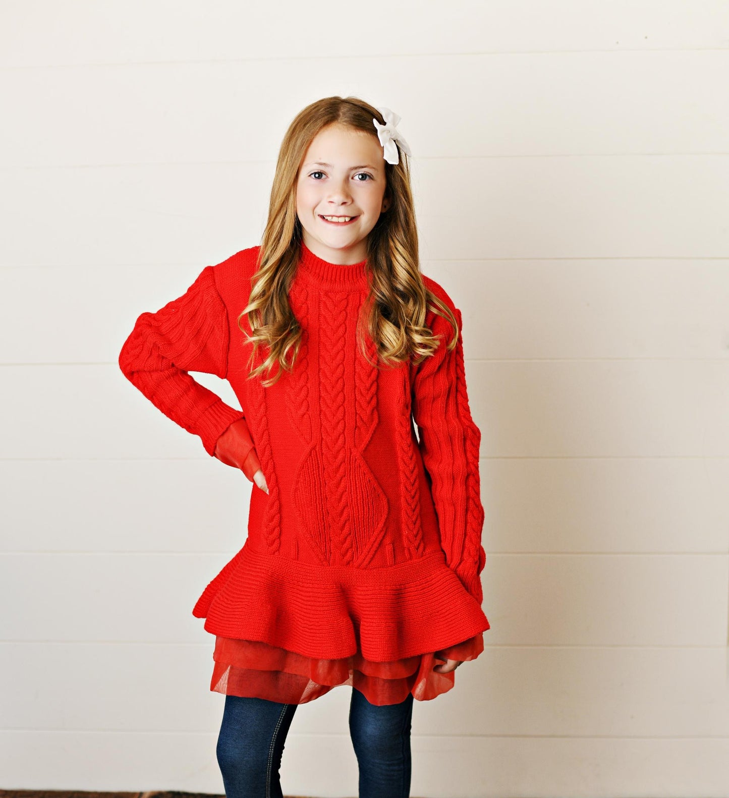 Red Skirted Sweater