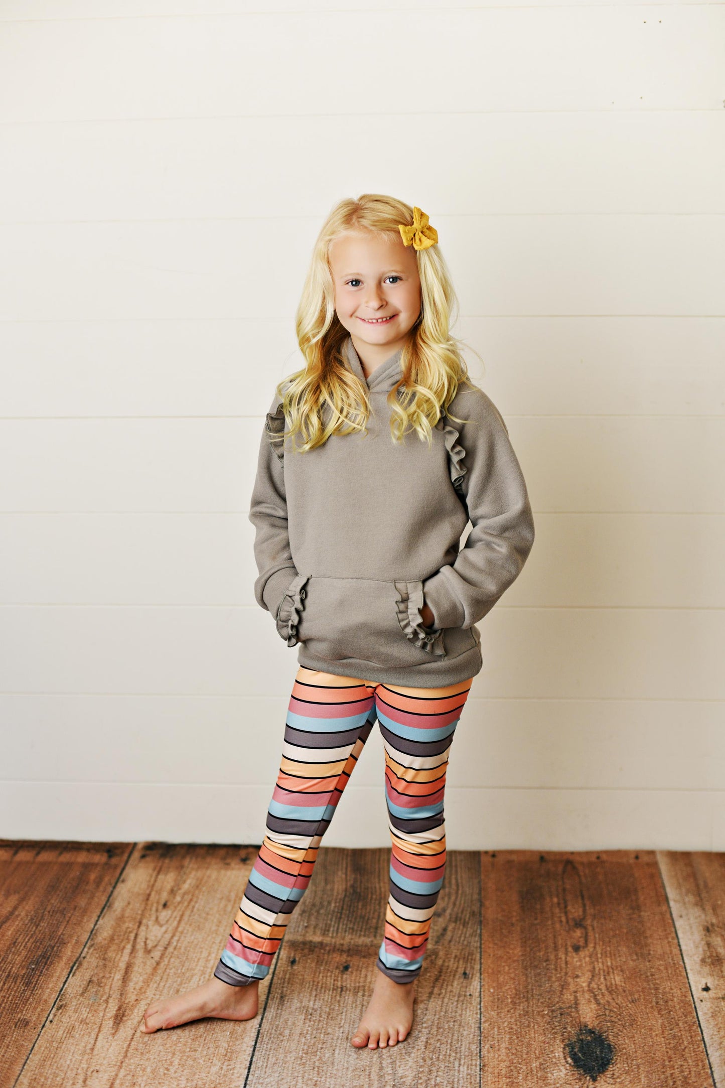 Gray Hoodie Sweatshirt Set