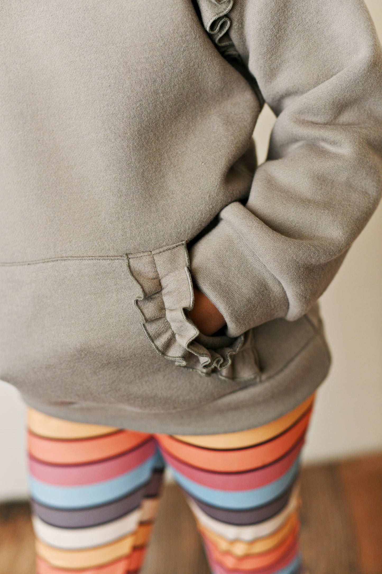 Gray Hoodie Sweatshirt Set