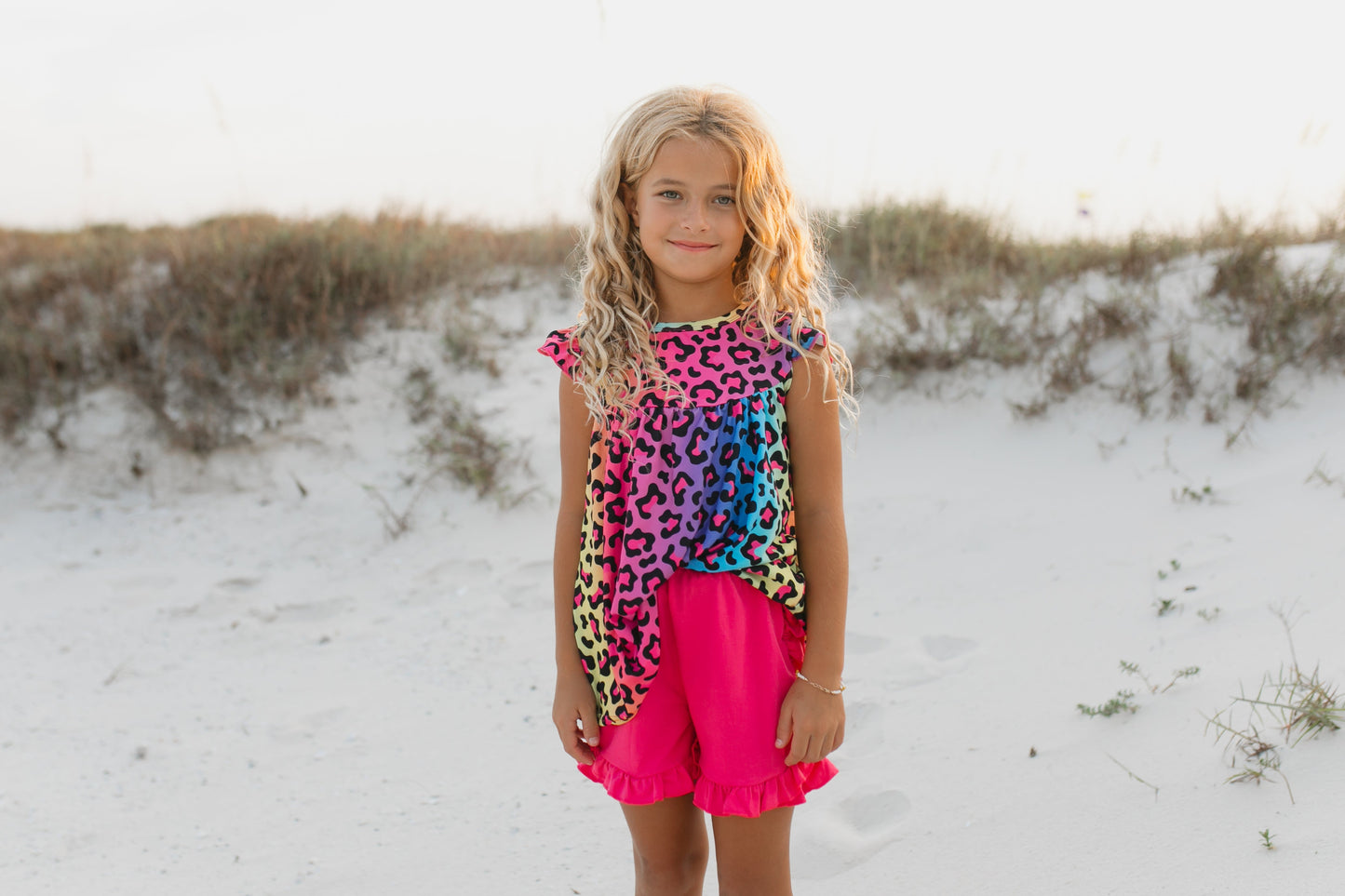 Lep Vibrant Ruffle Short Set