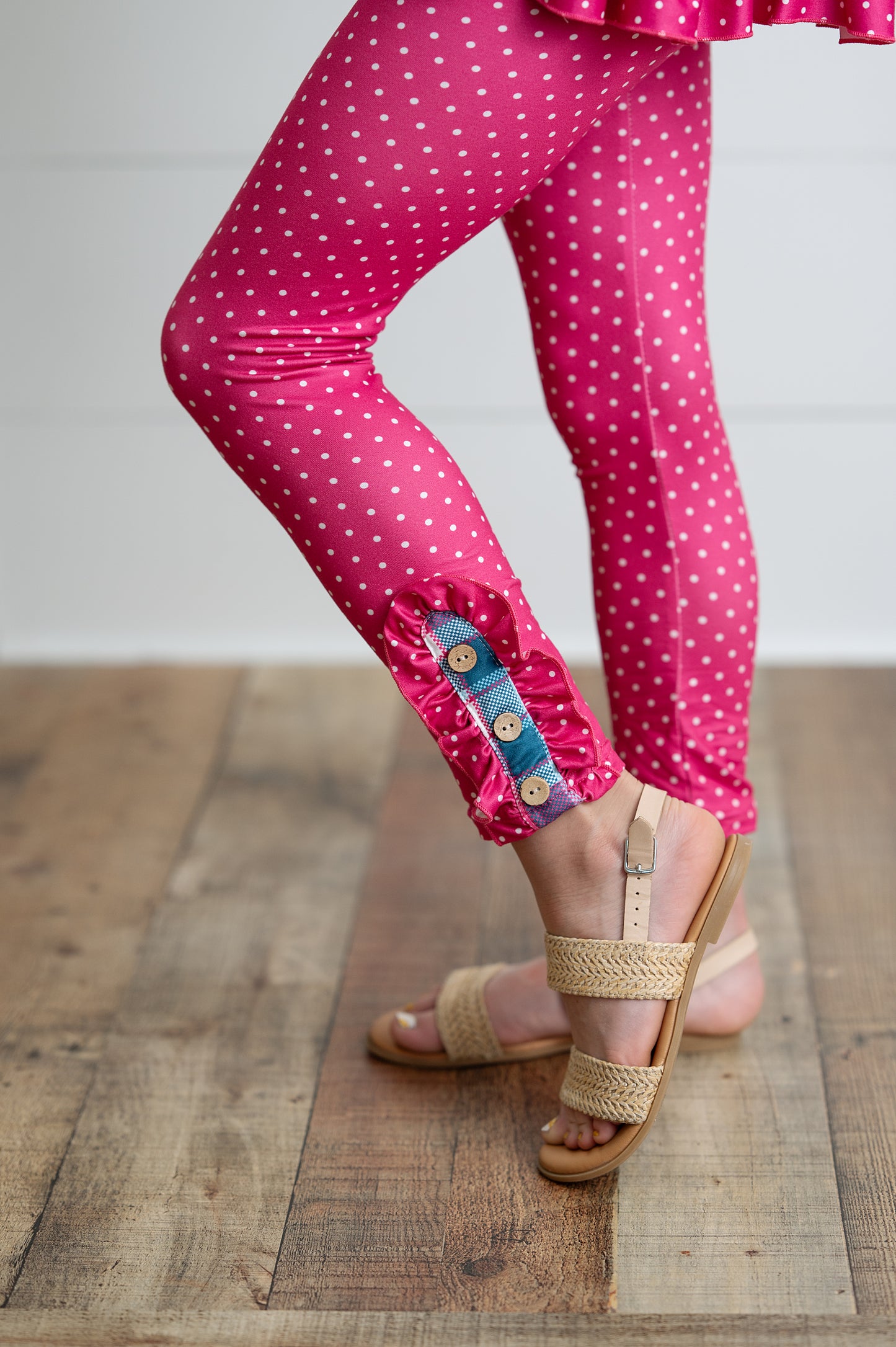 Teal Pink Plaid Pant Set