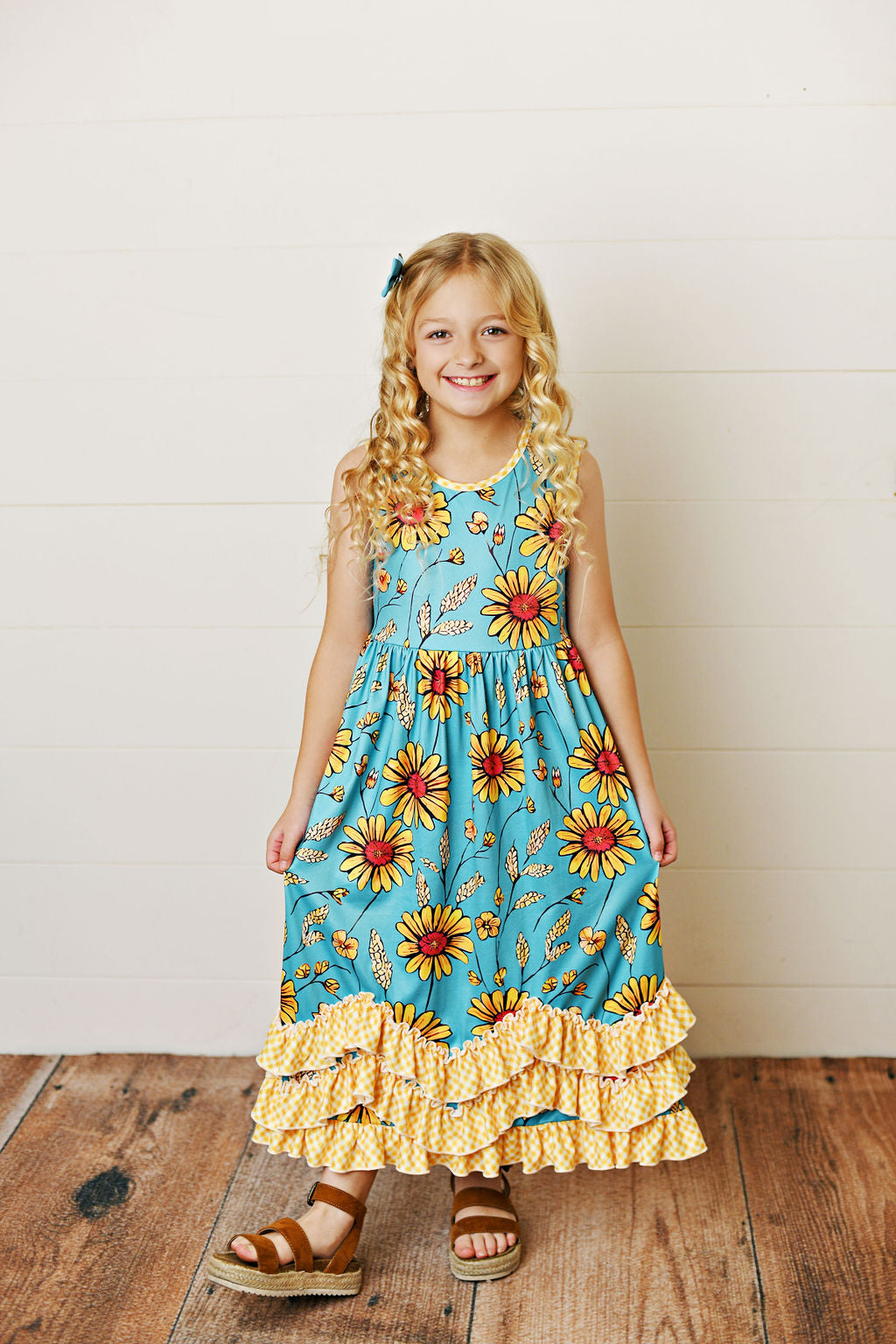 Sunflower 3 Ruffle Dress