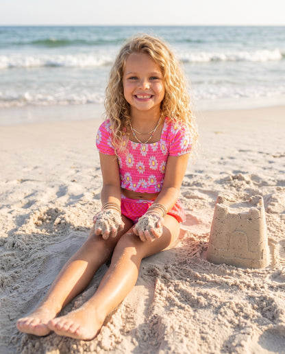 Abby Pink Daisy Swimsuit
