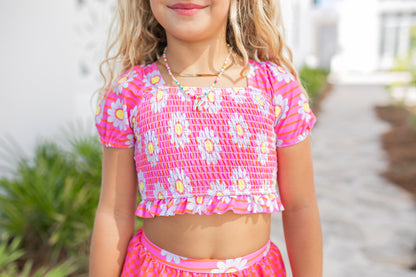 Abby Pink Daisy Swimsuit