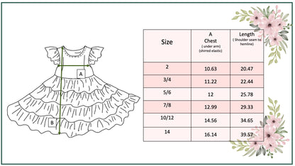 Ava Mint Floral Tiered Dress