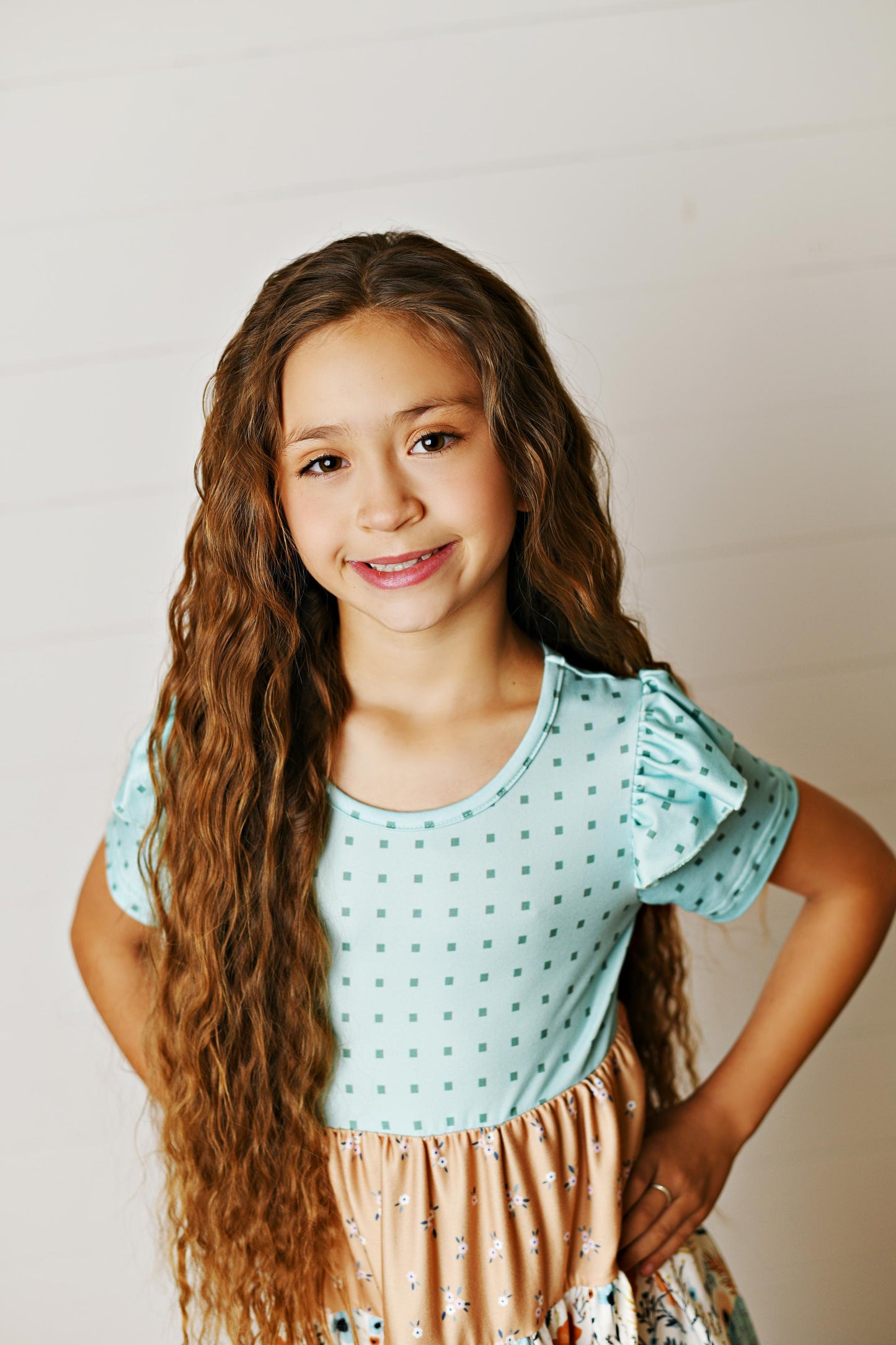 Ava Teal Twirl Dress