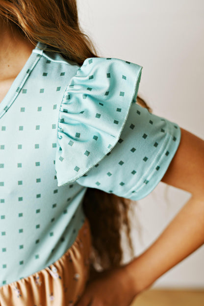 Ava Teal Twirl Dress