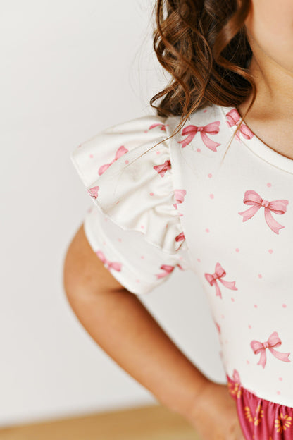 Ava Twirly Petals Bow Dress