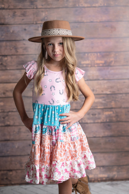 Ava Cowgirl Tiered Dress