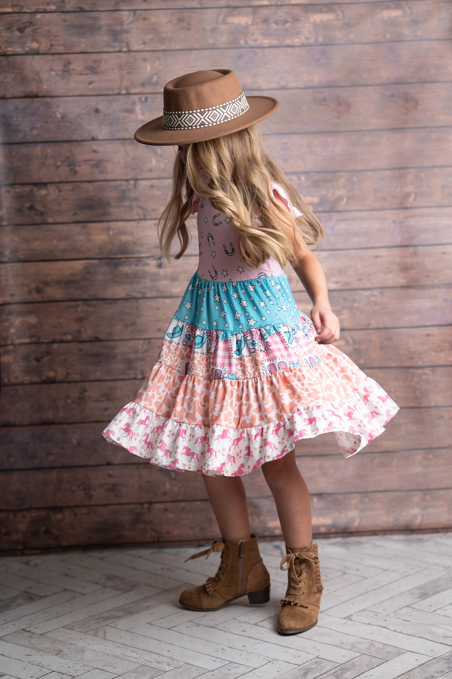 Ava Cowgirl Tiered Dress