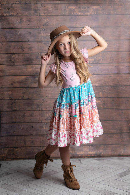 Ava Cowgirl Tiered Dress
