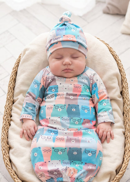 Bear Row Baby Gown