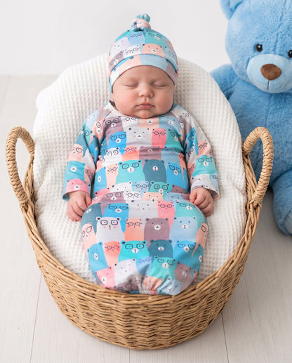 Bear Row Baby Gown