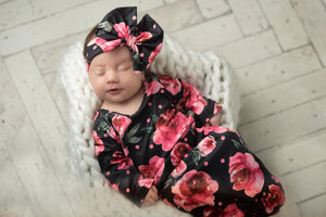 Black Rose Baby Gown