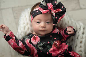 Black Rose Baby Gown