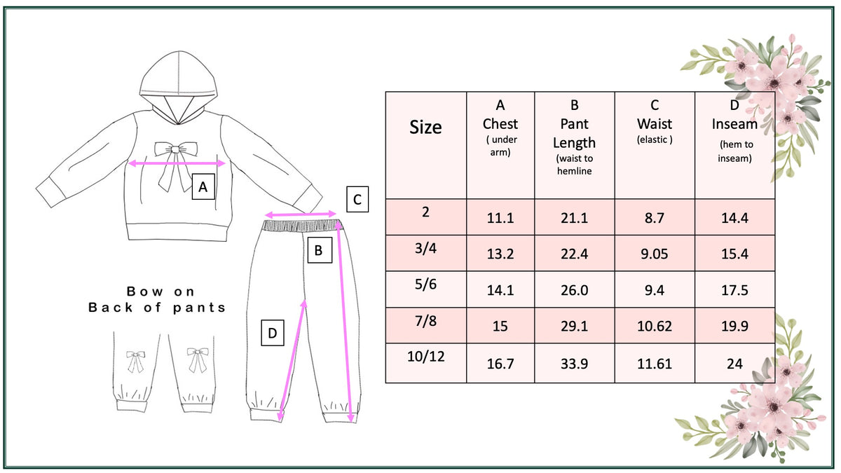Bow Front Hooded Sweat Set