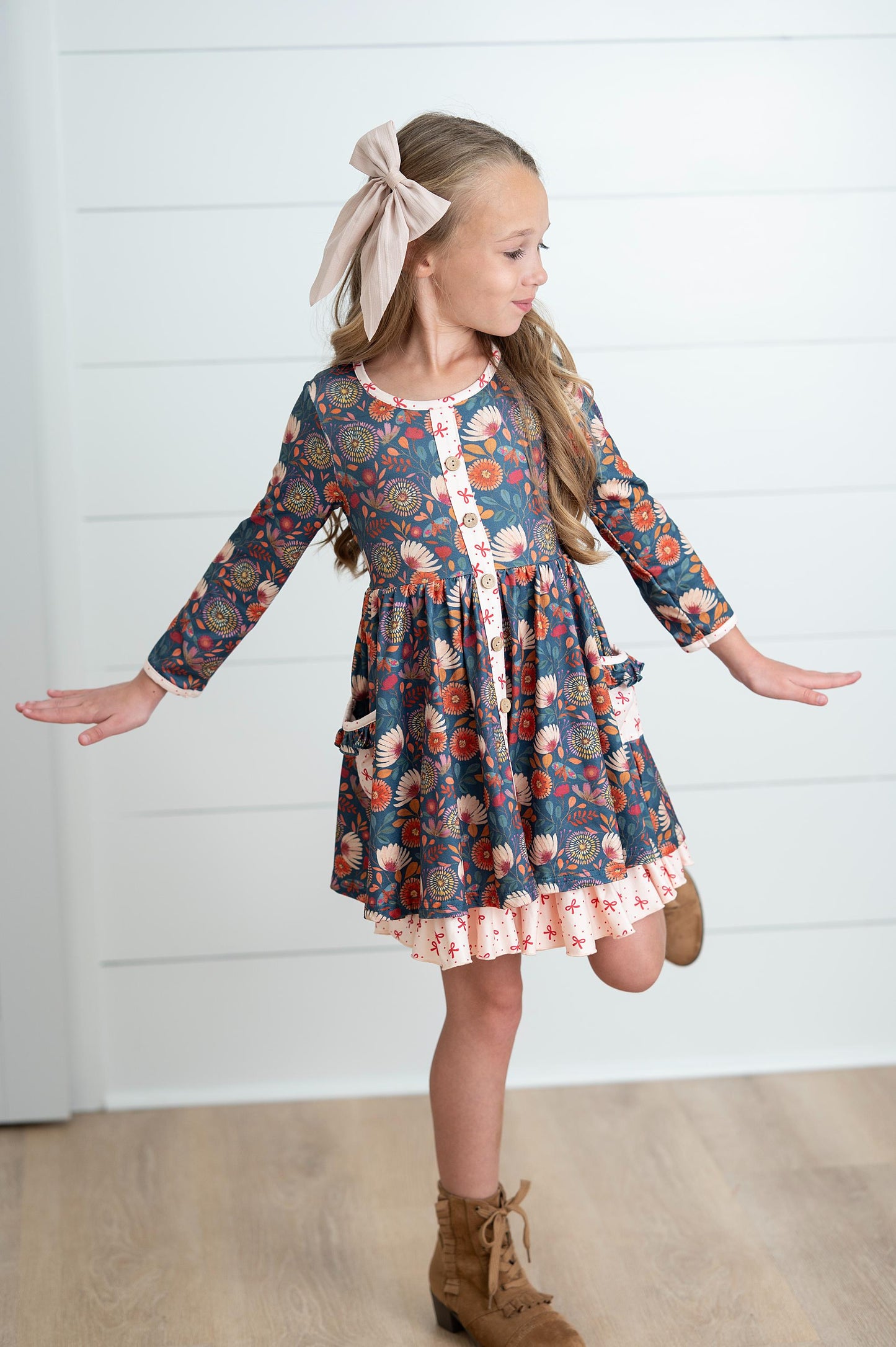 Camila Floral Bow Tie Dress