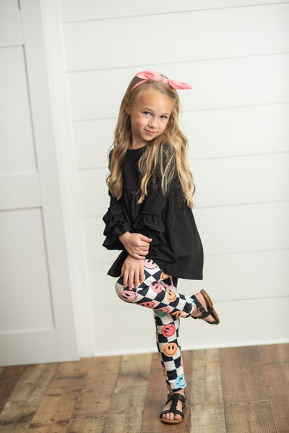 Smile Check Leggings Set