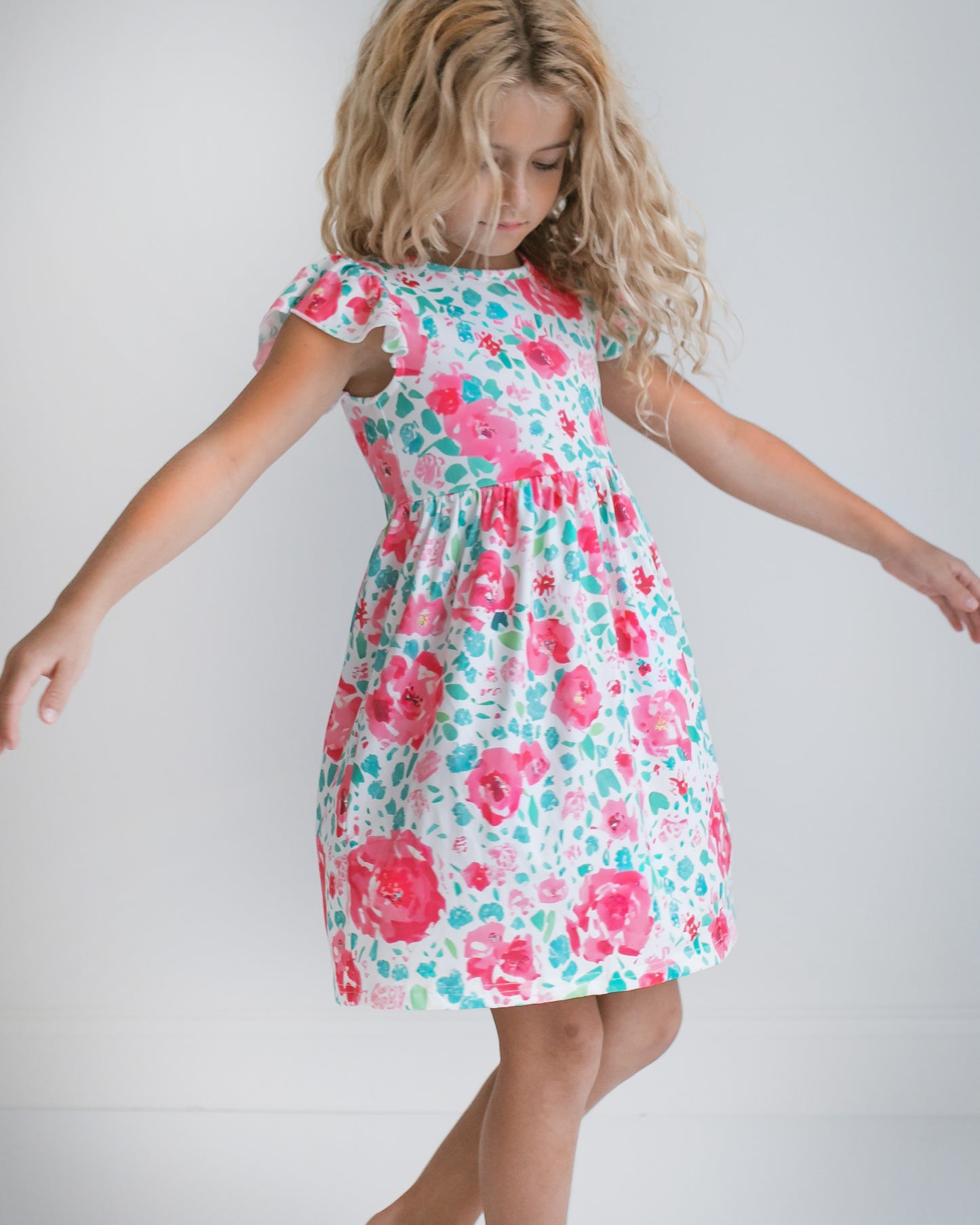 Pink Floral Claire Dress