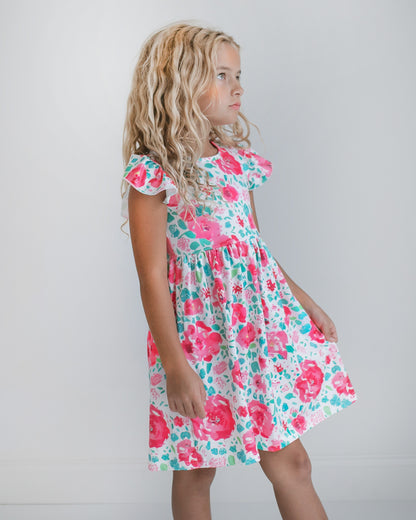 Pink Floral Claire Dress