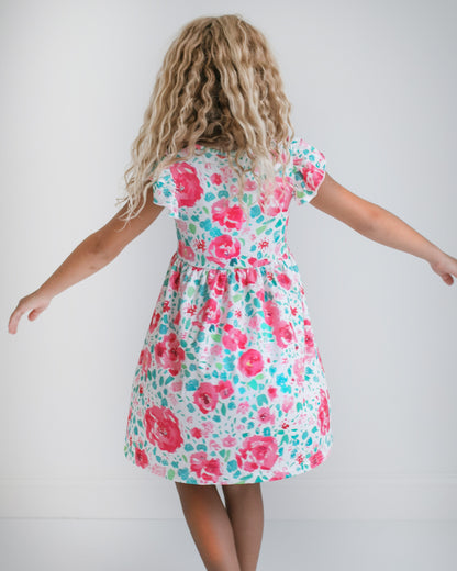 Pink Floral Claire Dress