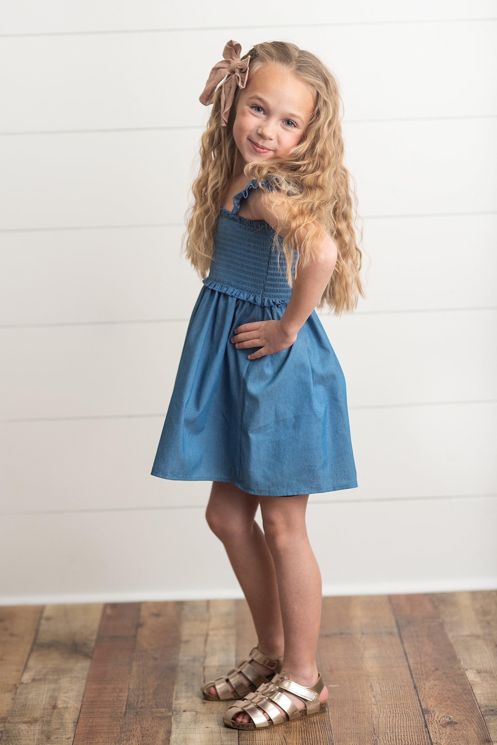 Blue Shirred Dress – adorablesweetness