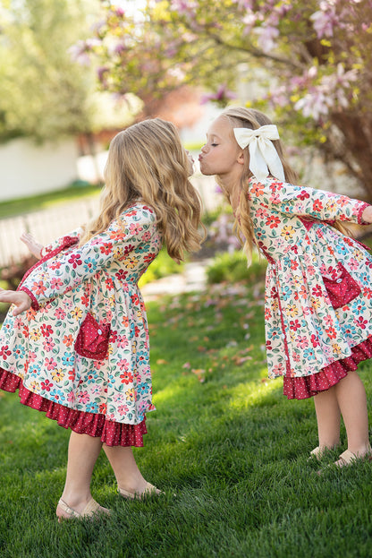 Ecru Floral Dress