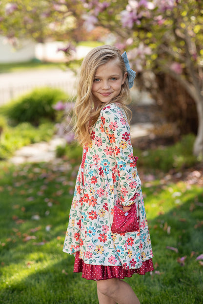 Ecru Floral Dress