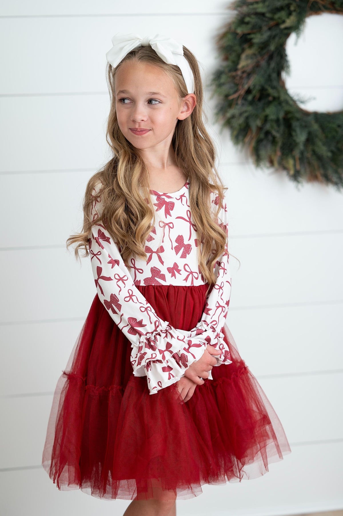 Ella Berry Bow Twirl Dress
