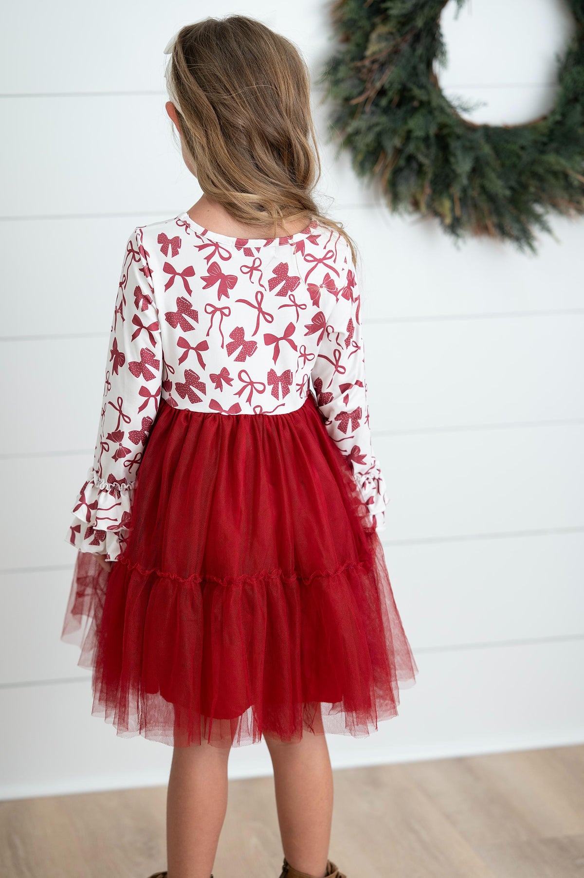 Ella Berry Bow Twirl Dress