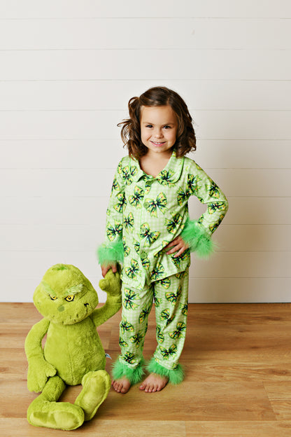 Holiday Green Festive Bow Lounge Set