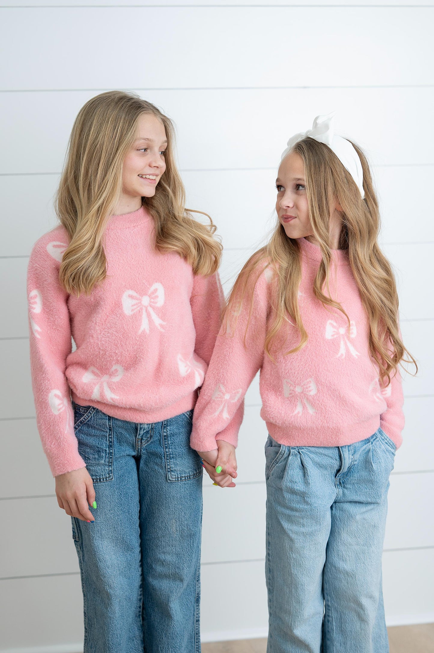 Bow-tiful Pink Sweater