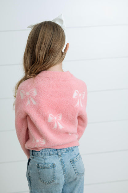 Bow-tiful Pink Sweater