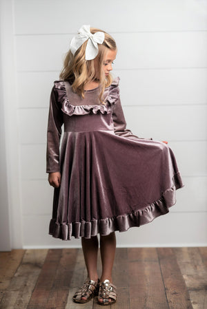 Lavender Velvet Dress