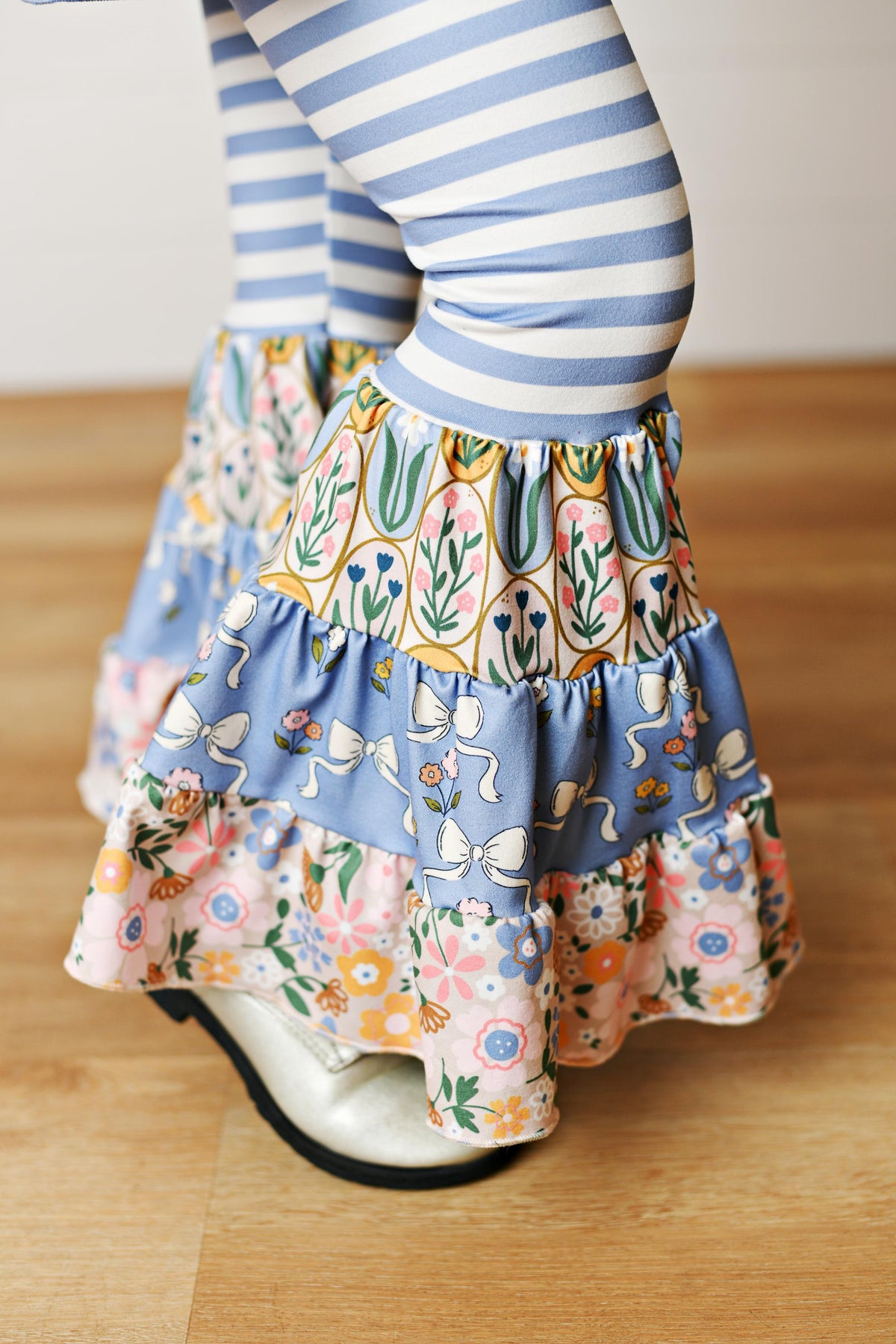 Lucy Blue Pink Bow Bell Pant Set