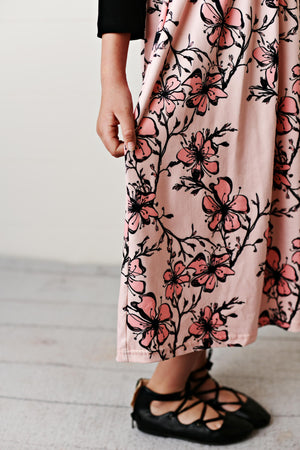Blush Floral Maxi Dress