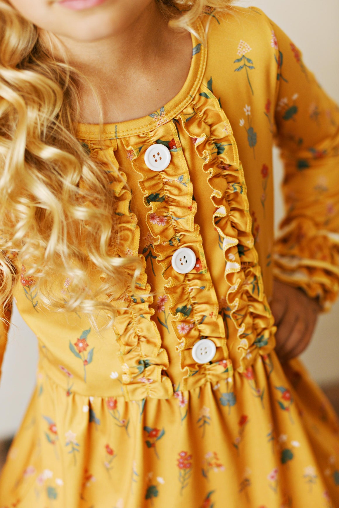 Mustard Botanical Dress