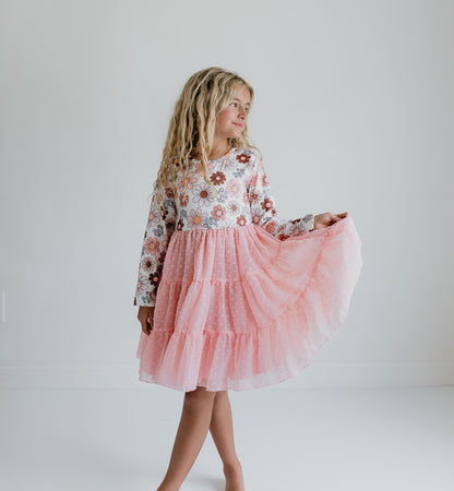 Zoey Plum Swiss Dot Twirl Dress