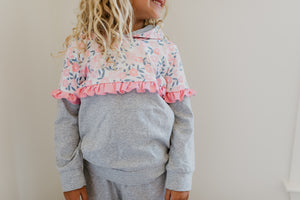 Pink Flower Sweat Pant Set