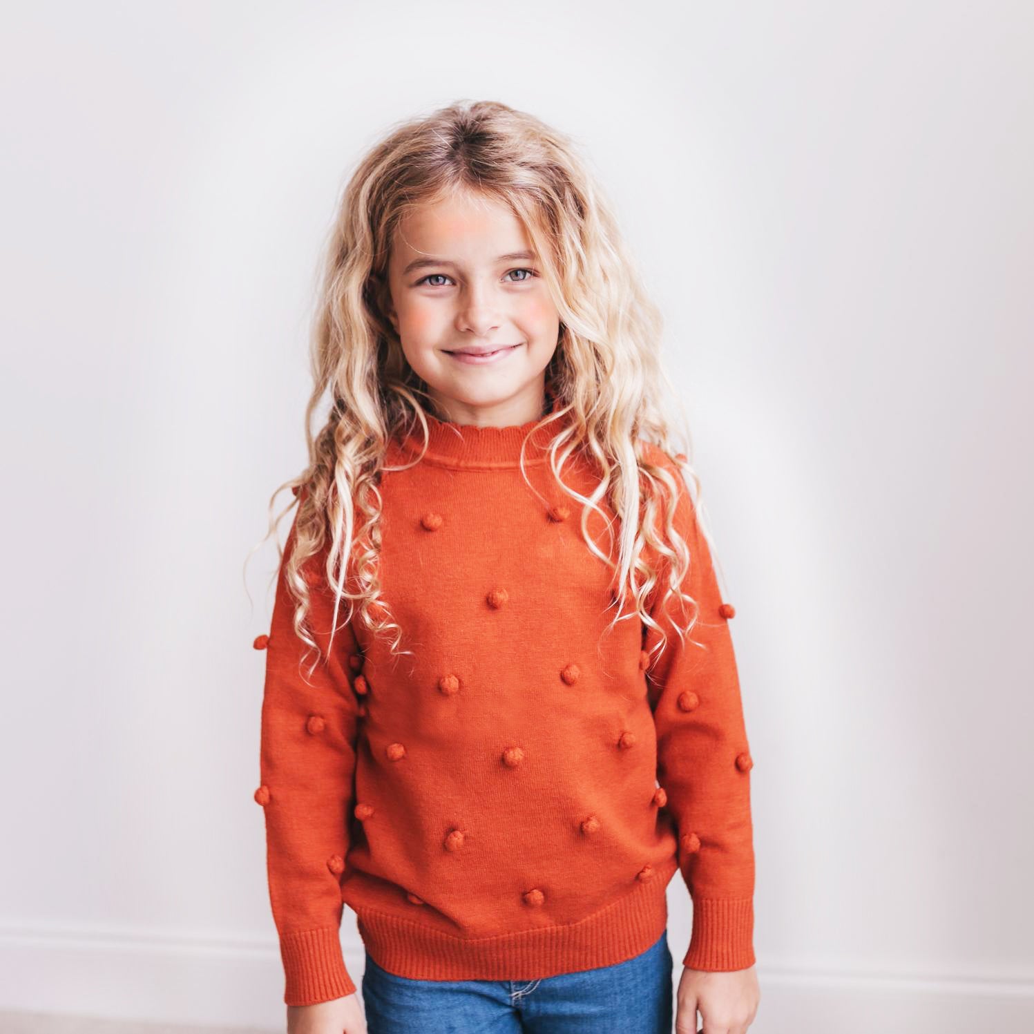 Rust Pom Sweater