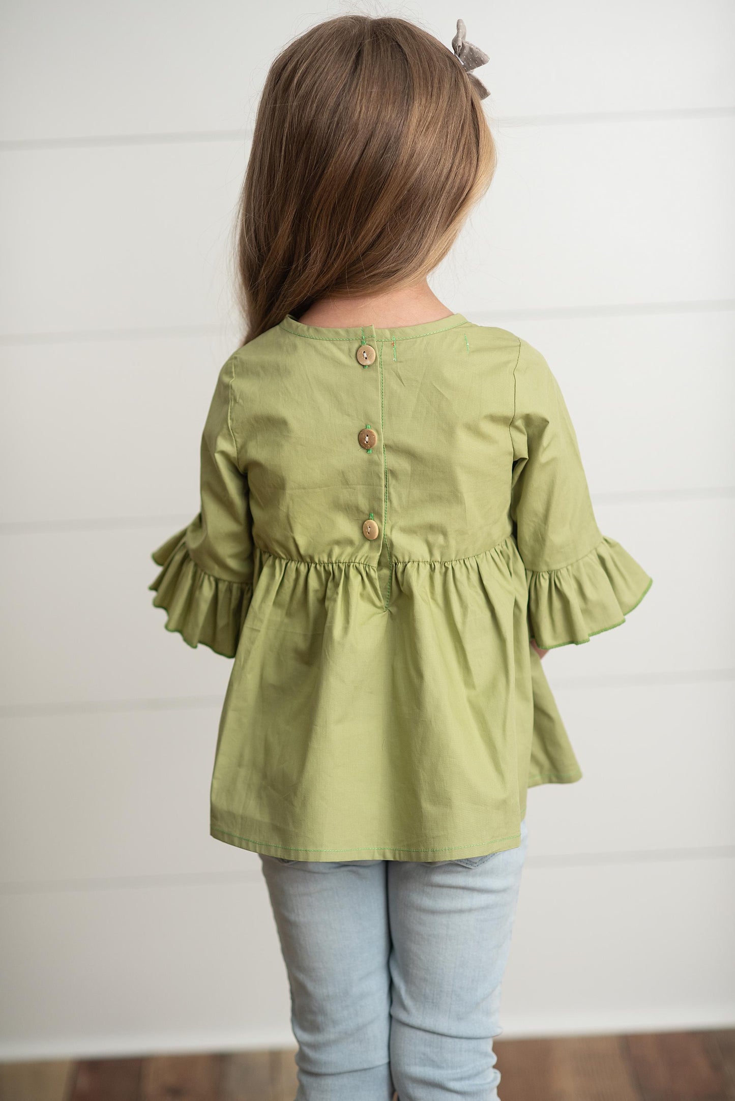 Sage Ruffle Shirt