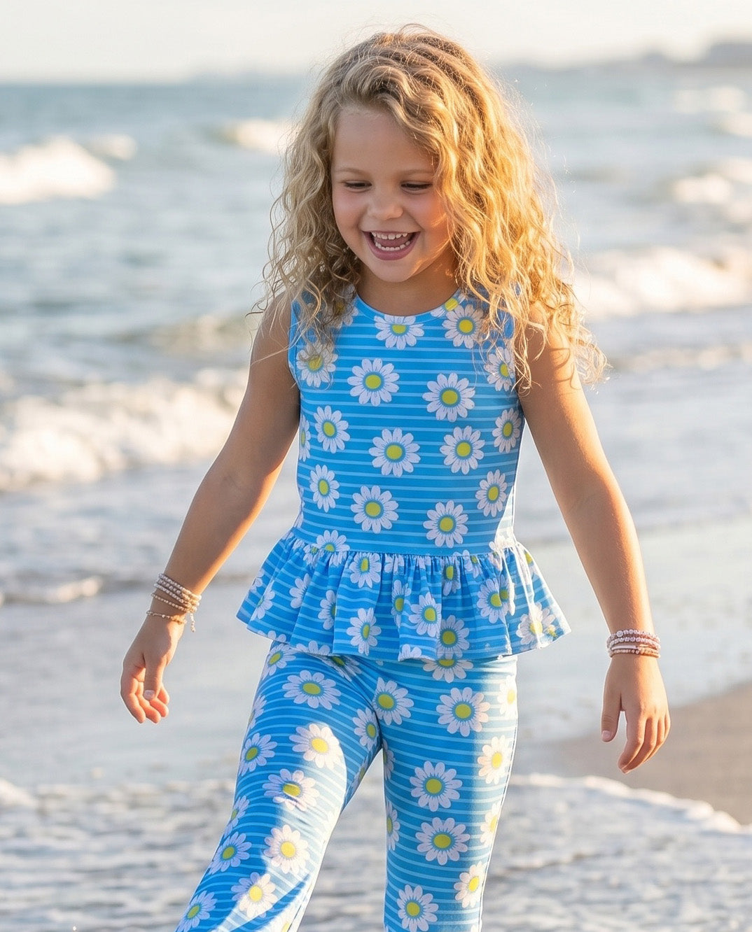 Blue Daisy Pant Set