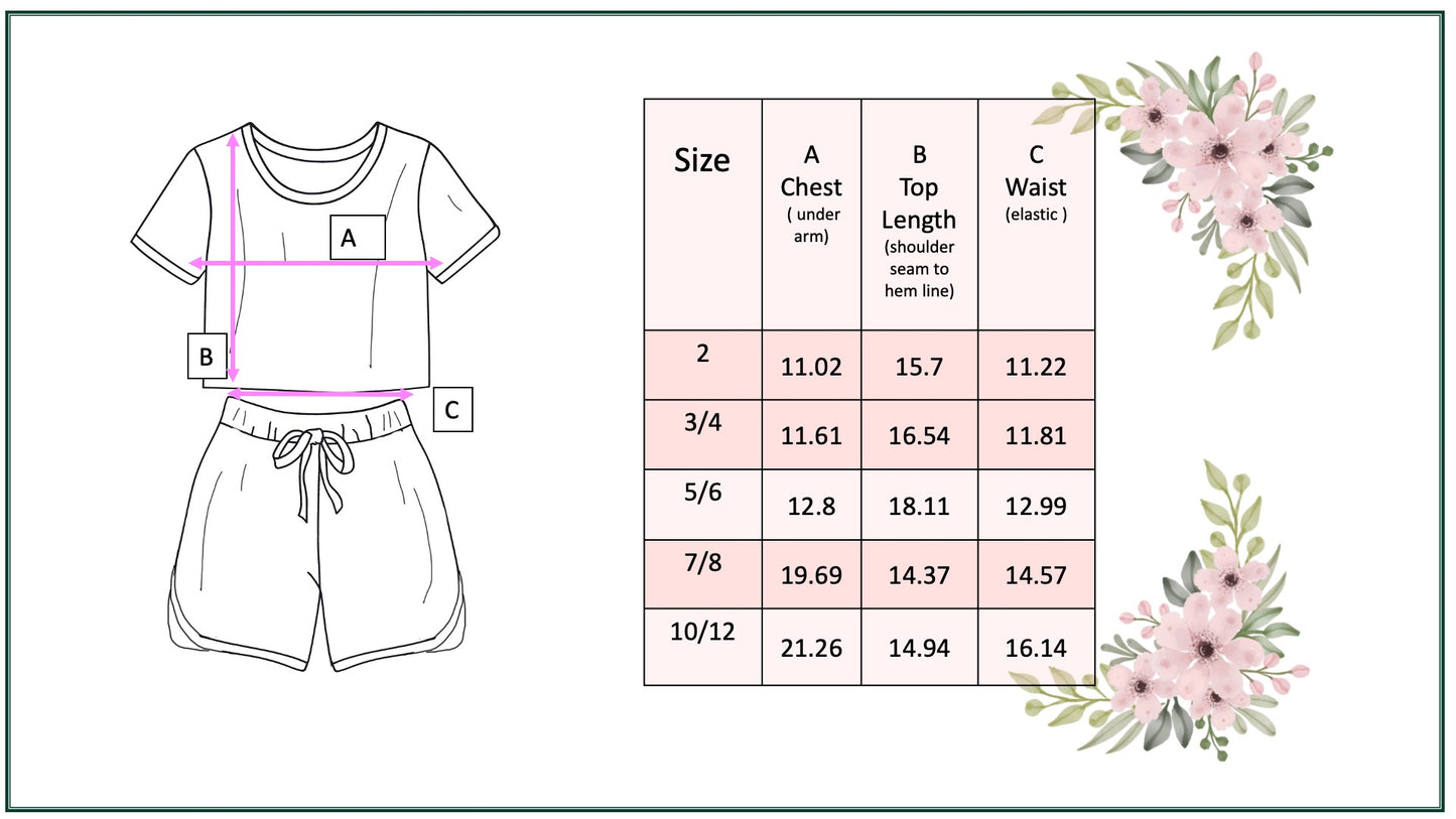 Bright Flower Short Set
