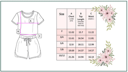 Bright Flower Short Set