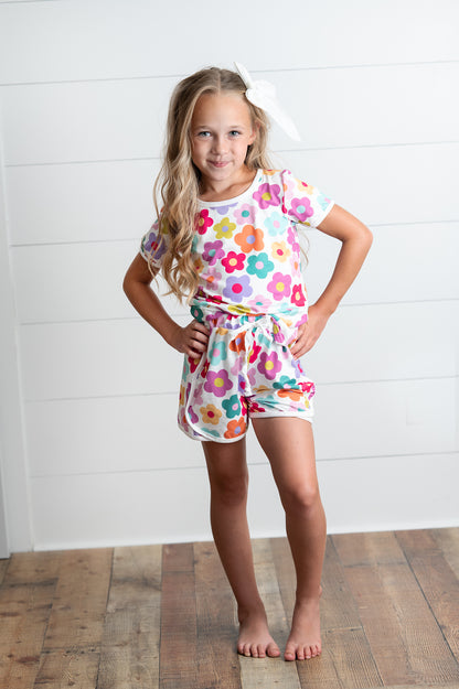 Bright Flower Short Set