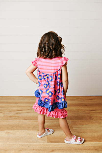 Hot Pink Daisy Short Set