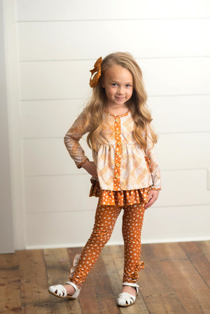 Mustard Dot Pant Set