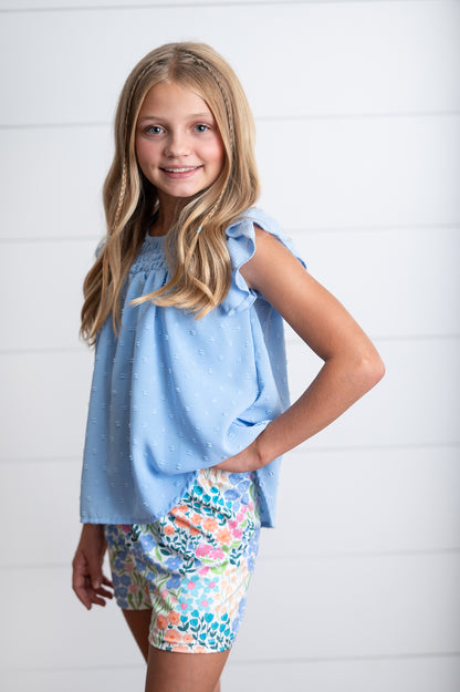 Periwinkle Floral Short Set