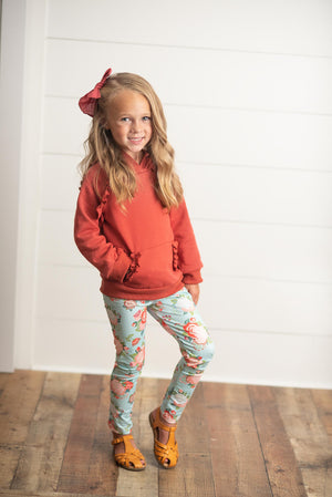 Rust Sweatshirt Hoodie Set